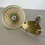Lampe de table de 32 cm en laiton et tissu de style Kalmar, Autriche, années 1960