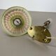 32cm Beautiful kalmar style brass + fabric table light, Austria, 1960s