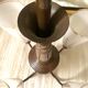 Art deco chandelier in copper and granite glass