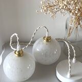 Clichy white glass cascade pendant light