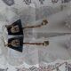 Pair of brass plastic sconces
