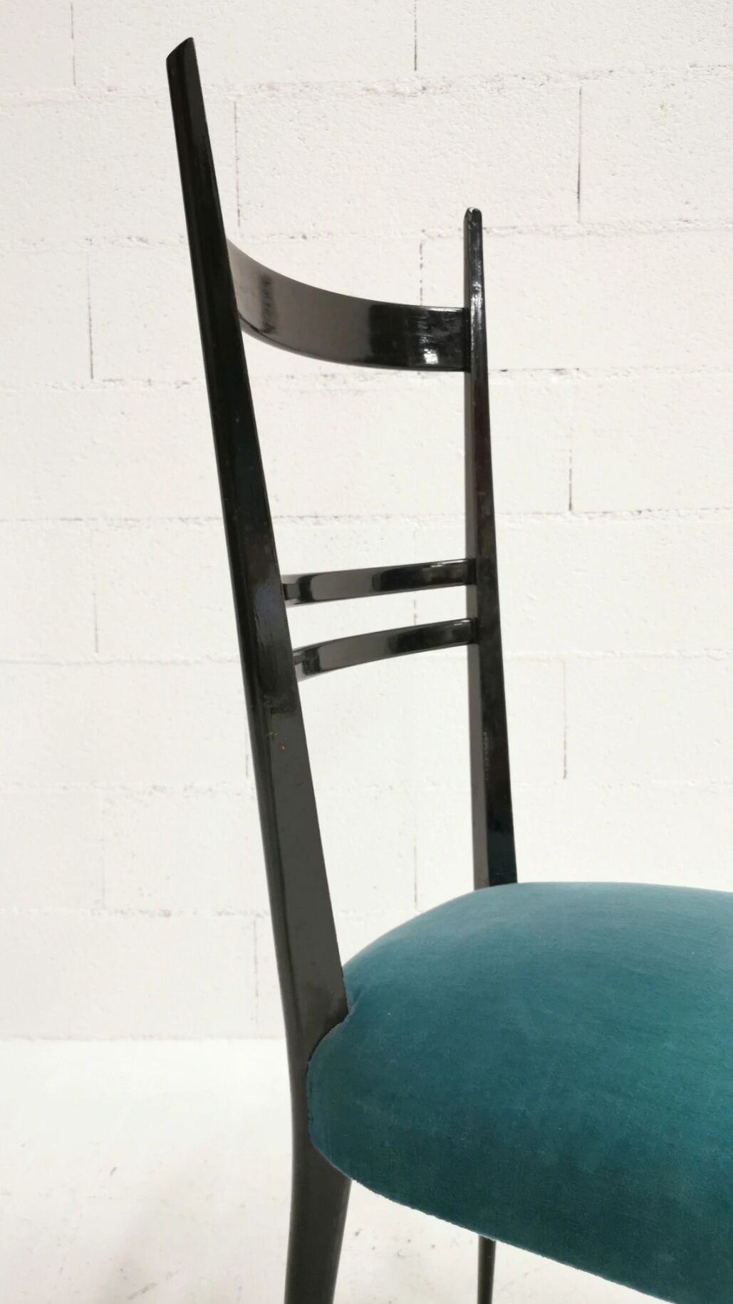 Pair of Italian high-backed chairs, 1950s