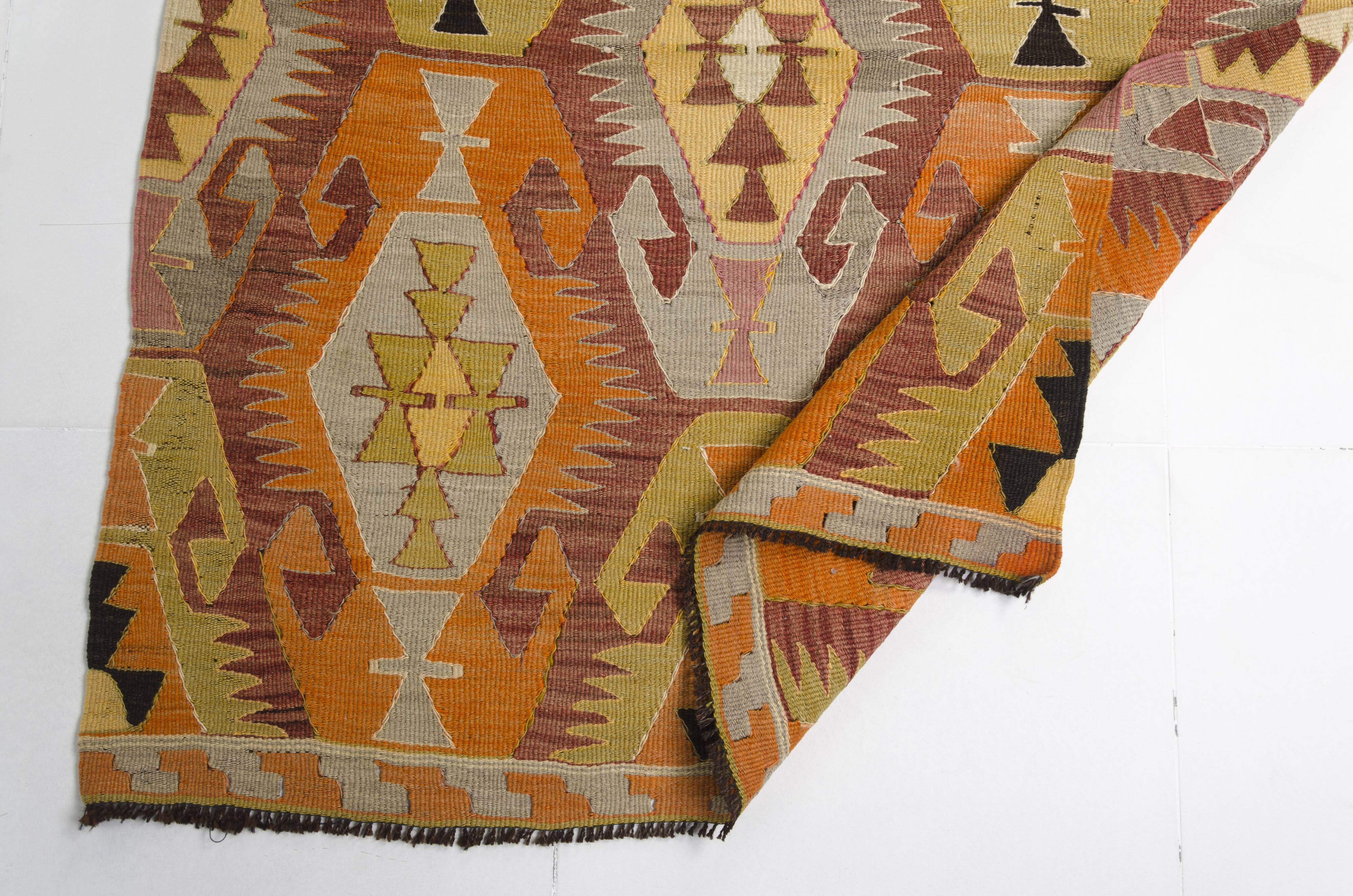 Vintage Anatolian Wool Kilim Rug sku132