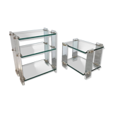 Glass and Plexiglas consoles from the 80s