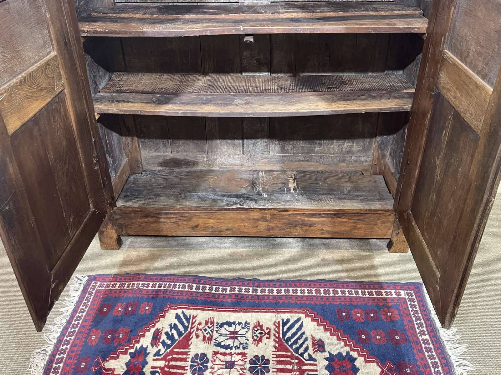 19th century rustic oak wardrobe