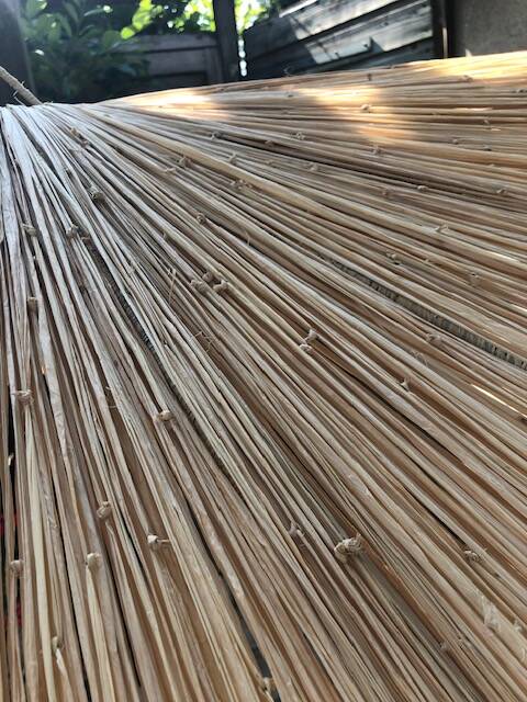 "CHIPS" pendant light in raffia 80cm