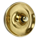 Large 39cm golden charlotte perriand style disc wall lights, germany 1960s