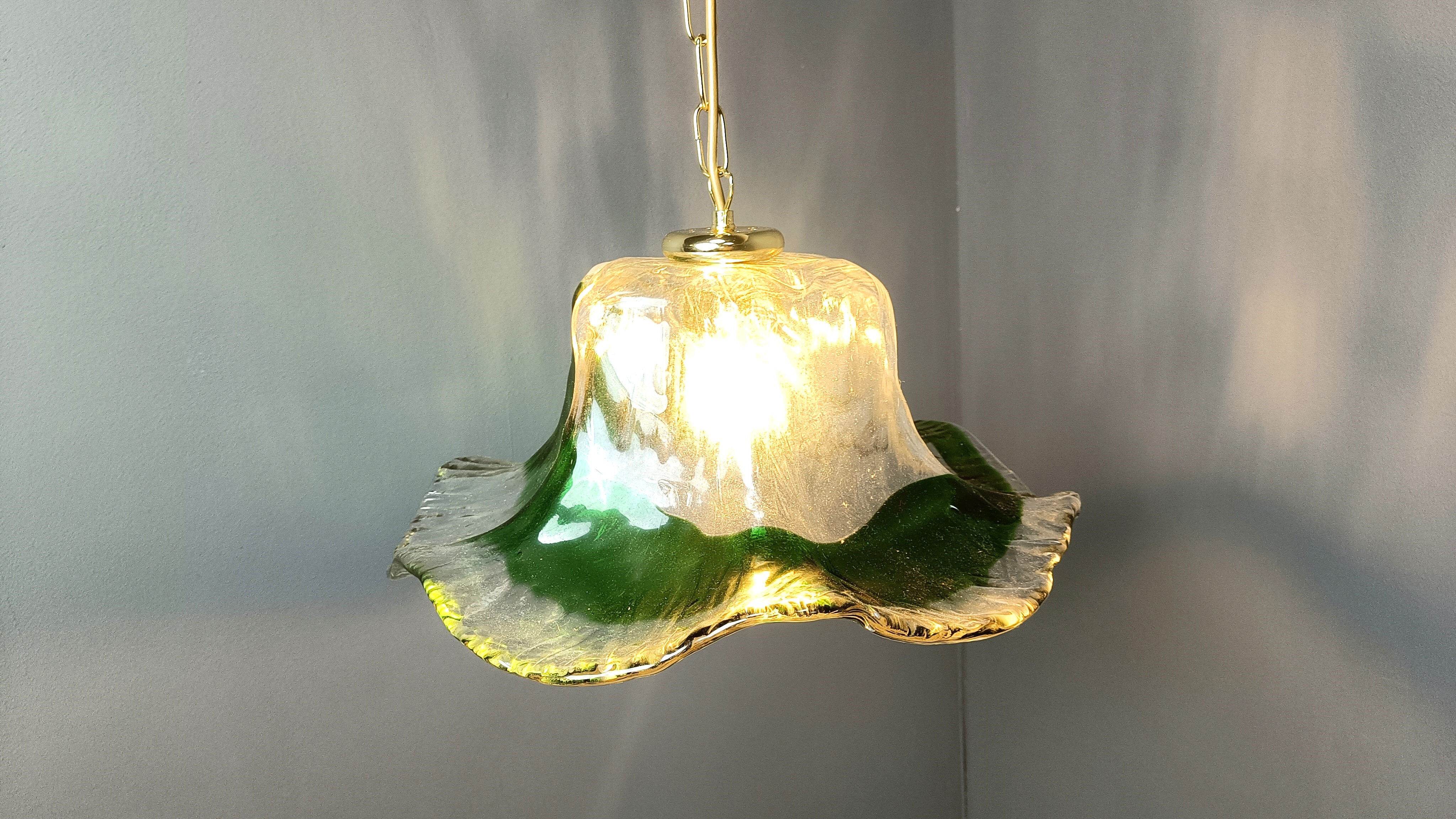 Vintage Murano glass pendant light, for Mazzega, 1960s