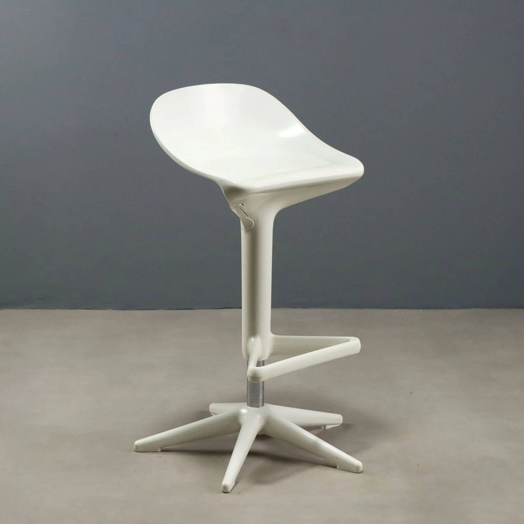 Kartell Spoon stool, vintage design, Antonio Citterio, 2000s