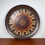 Large vintage ceramic wall plate from KMK Keramik Manufaktur Kupfermühle, 1970s.