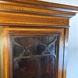 Antique Edwardian Bureau Bookcase with Inlaid Floral Detail – Early 20th Ce