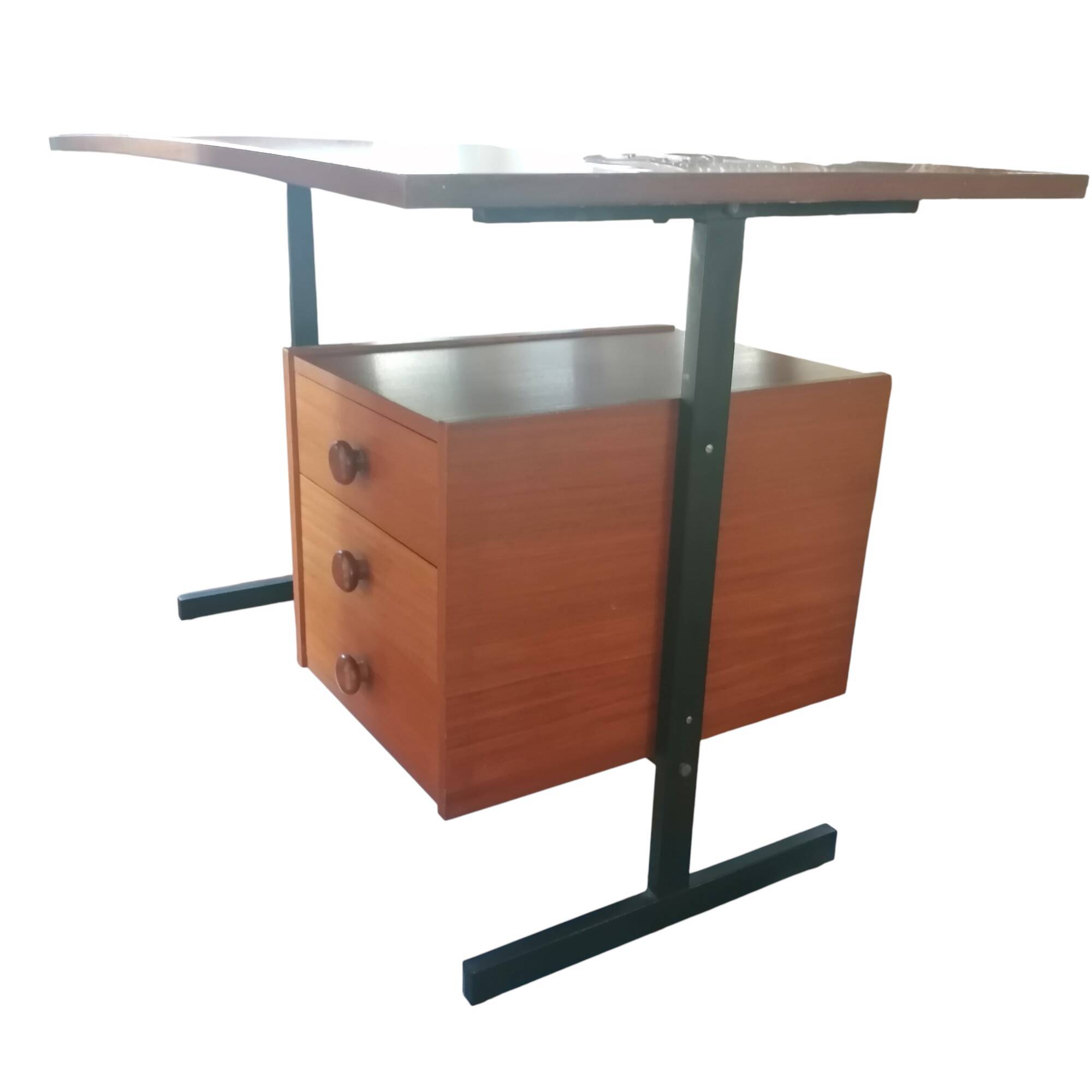 Scrivania vintage in teak, Italia, anni '70