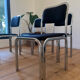 Lot de 4 chaises en acier chromé
