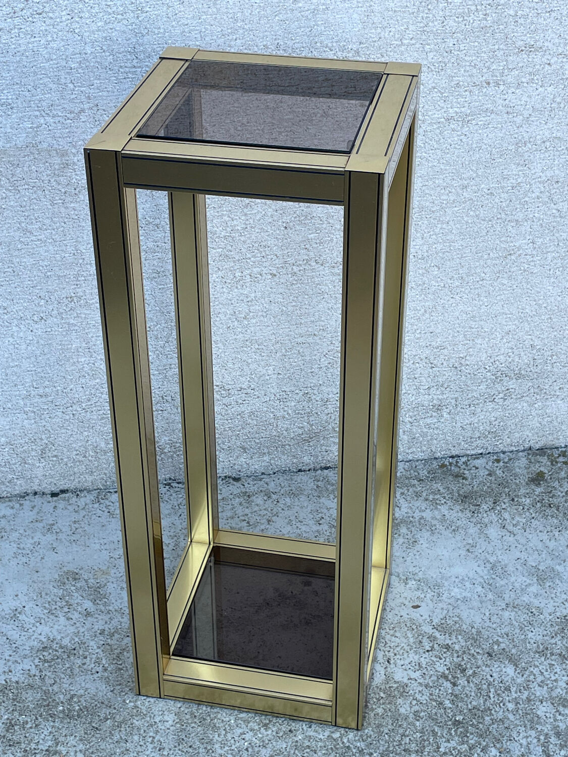 Modern vintage gold-plated console table