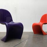 Mid-century Panton side chair set by Verner Panton for Herman Miller, 1960s.