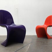 Mid-century Panton side chair set by Verner Panton for Herman Miller, 1960s.