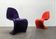 Mid-century Panton side chair set by Verner Panton for Herman Miller, 1960s.