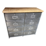 Meuble Ronéo à 8 clapets industriel bois métal