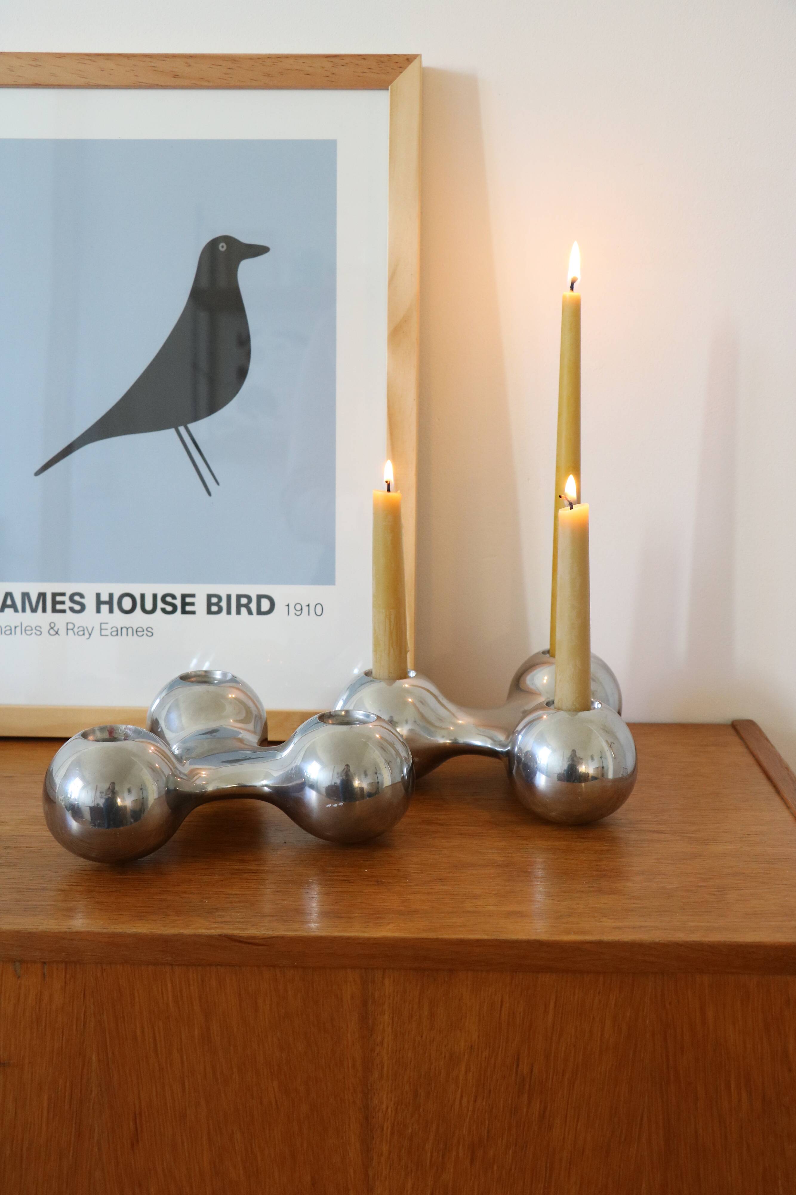 Pair of Scandinavian candlesticks by Arne Jacobsen for Georg Jensen