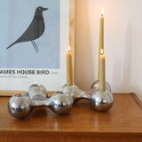 Paire de bougeoirs scandinaves Arne Jacobsen pour Georg Jensen