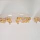 Vintage Bowl Wall Lamps in Goldleaf Murano Glass, Italy, 1970s, Set of 2