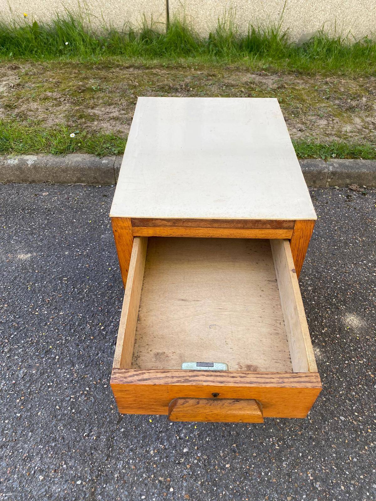 Solid oak notary cabinet American office filing cabinet