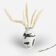 Vase sandstone enamelled abstract calligraphic decoration