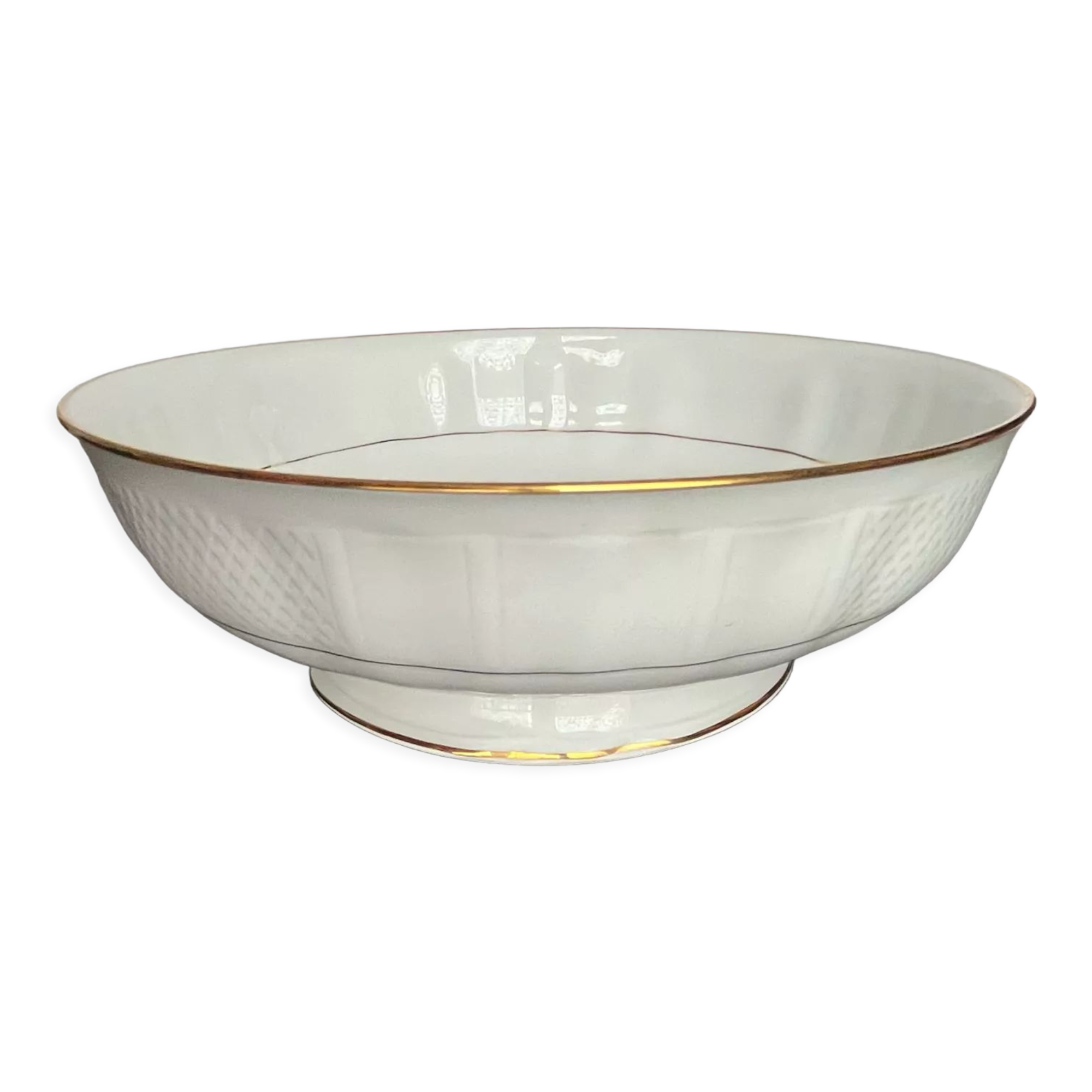 White porcelain salad bowl