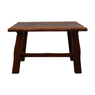 Table à manger brutaliste en orme massif