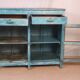 Ancien buffet en teck birmane patine bleue d’origine