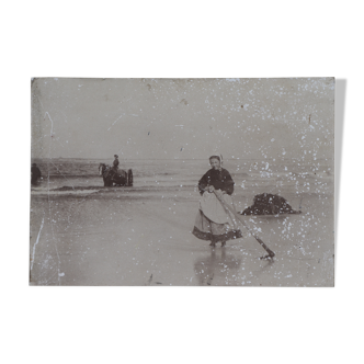 Photo old Brittany fishing and beach