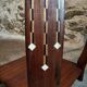 Table d'appoint incrustée, table à couture, bois d'acajou, table de rangement Art déco