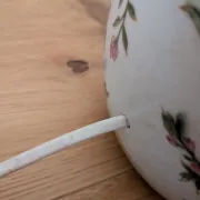 Vintage Chinese porcelain globe lamp