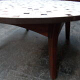 Mid-Century round coffee table with tiles 1960s
