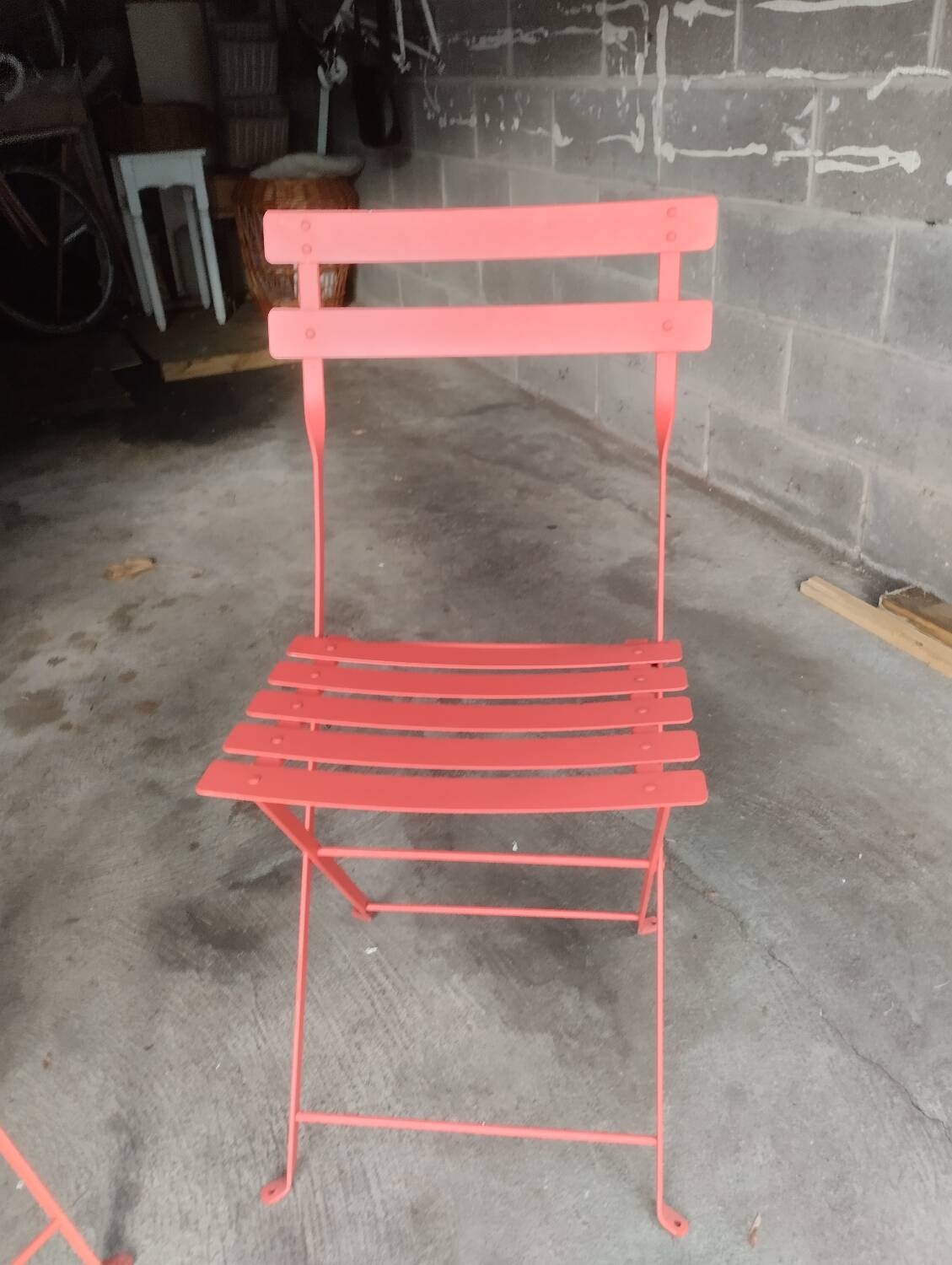 Folding steel chairs, set 2