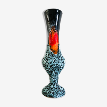 Vase Soliflore fat lava ceramic sea foam