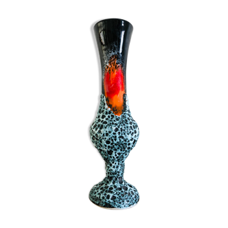 Vase Soliflore fat lava ceramic sea foam