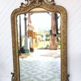 Miroir de cheminée art nouveau 1900 - 83x150cm
