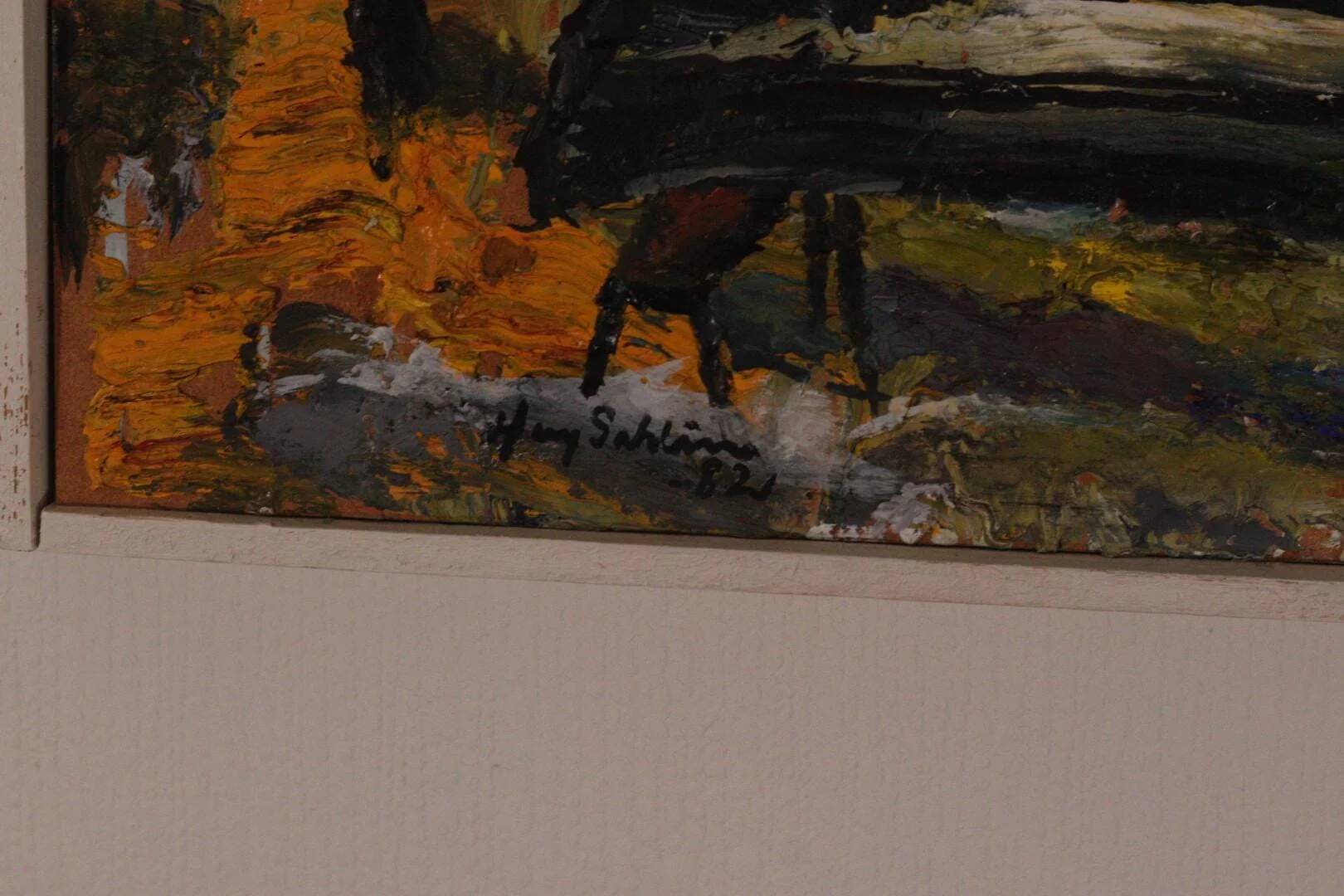 Paysage avec arbres par Harry Sahlin