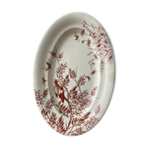 Plat ovale terre de fer, XIXème