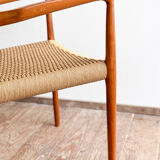 Paire de chaises de salle à manger modèle 57 par Niels O. Møller en teck