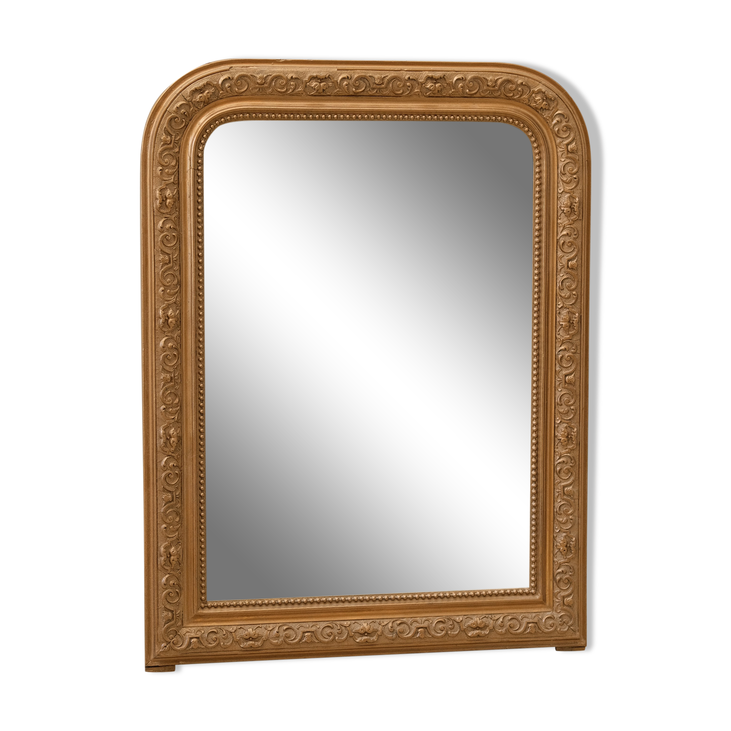 Miroir cadre doré en plâtre 76cm x 57cm