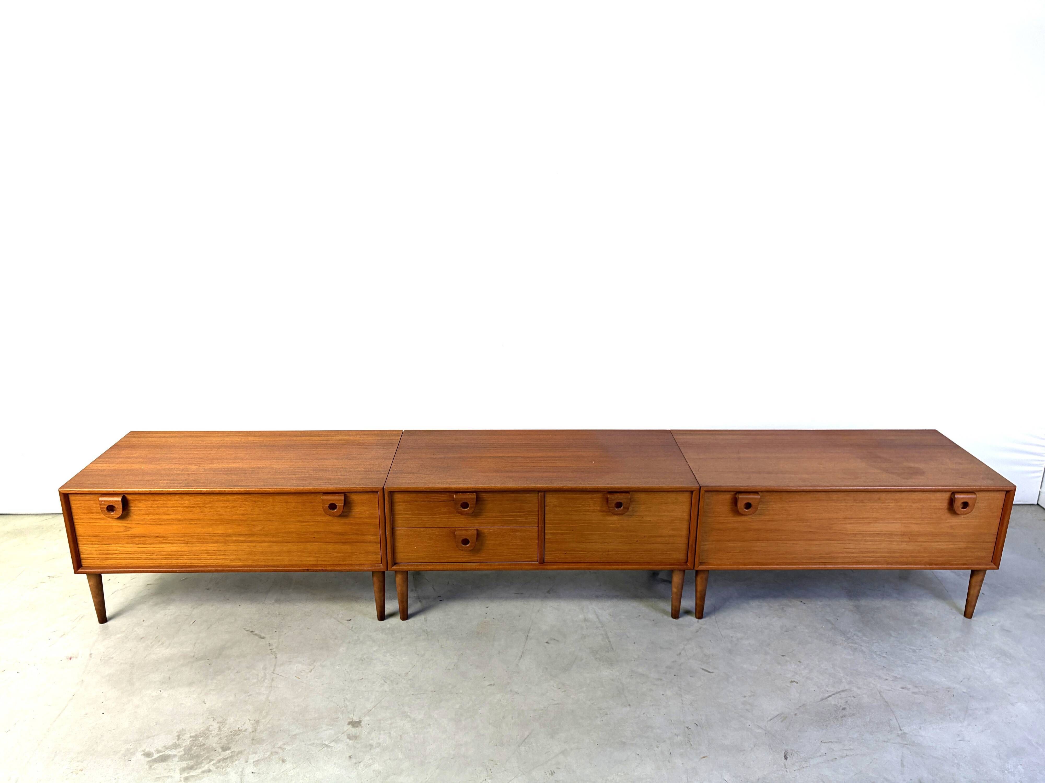 Large mid-century teak lowboard by RT Möbel, 1960s - Denmark
