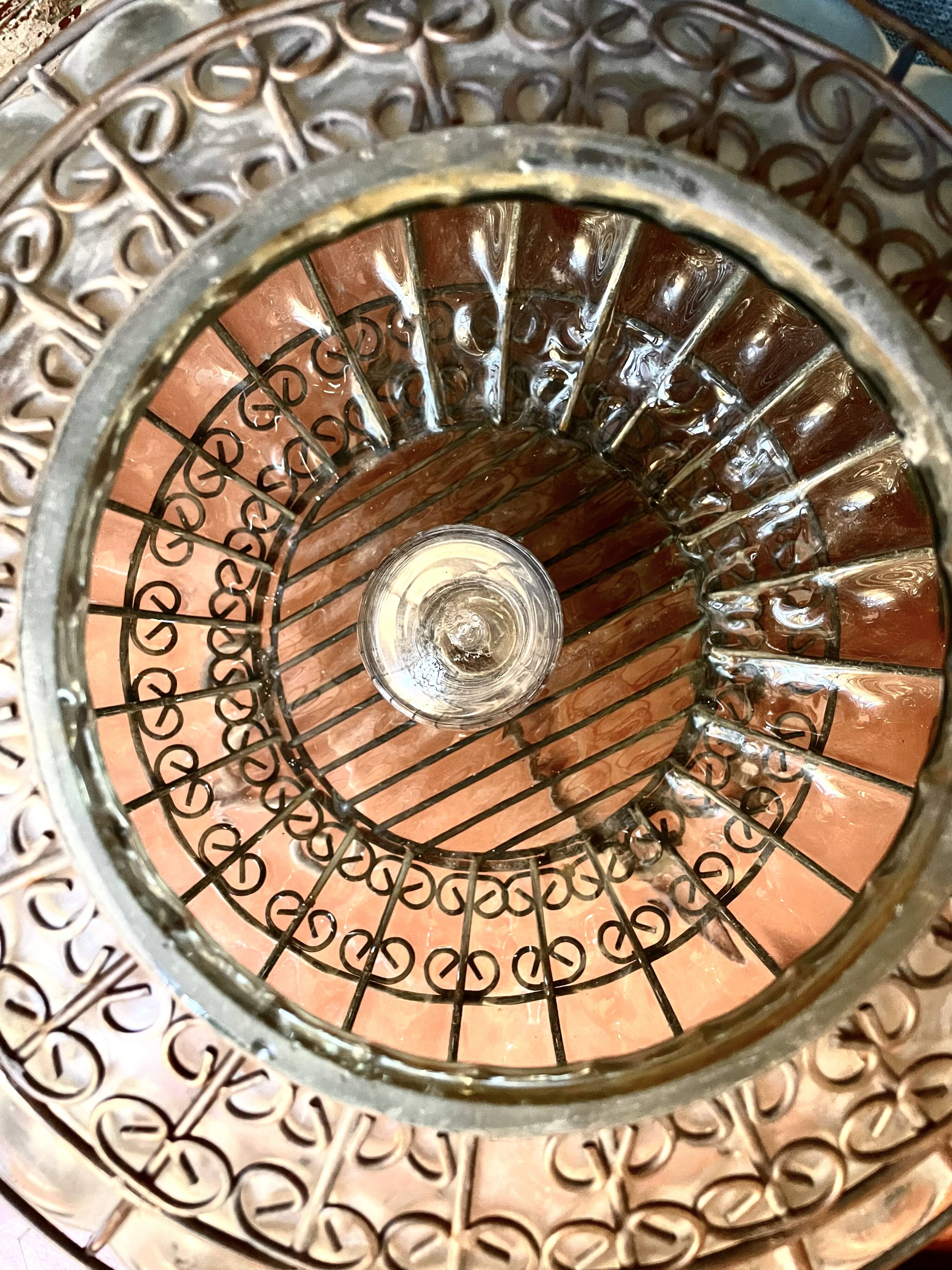 Lampe indienne fer forgé