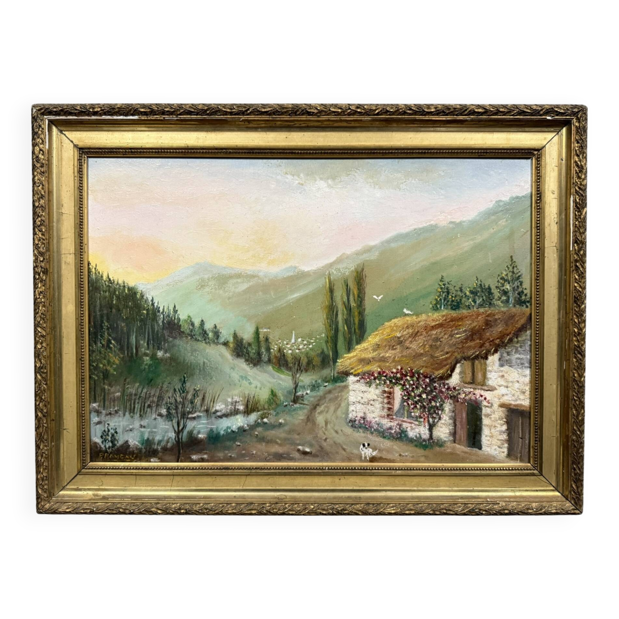 French school painting, early 20th century, oil on panel