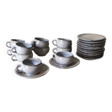 Set of 10 coffee cups and saucers Chantal and Thierry Robert
