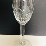 Set of six crystal port glasses from Lorraine