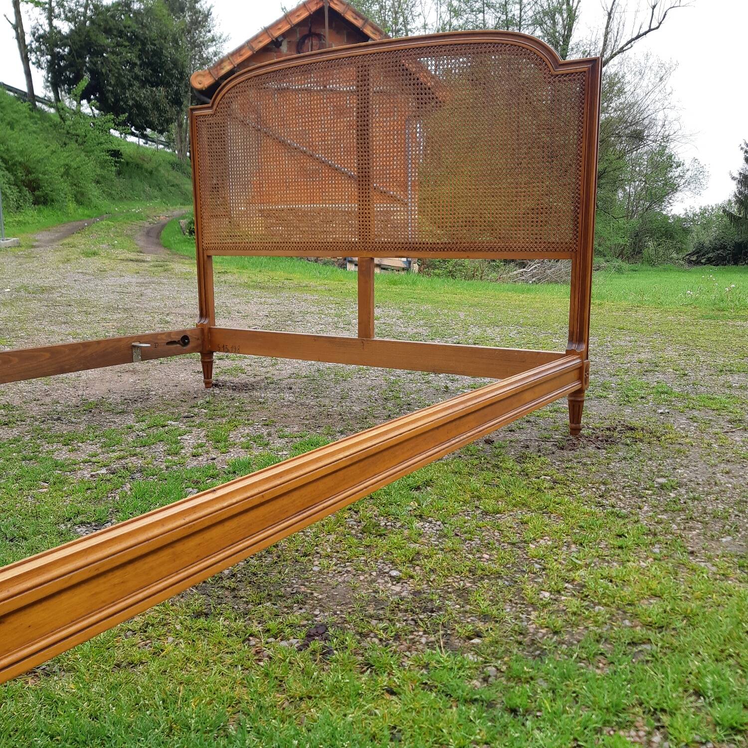 Louis XVI style cane bed