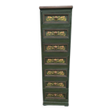 Hand-painted beechwood chest of drawers, 1950s