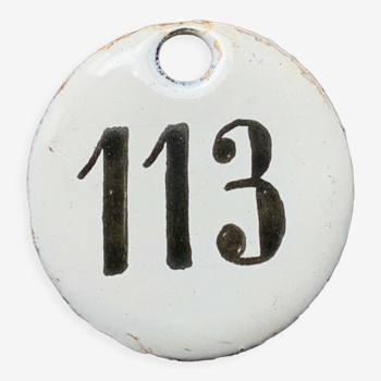 Vintage Enamel Train Seat Numbers from Europe Lucky Number House Number Room